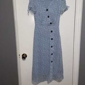 Light blue floral JOA Dress